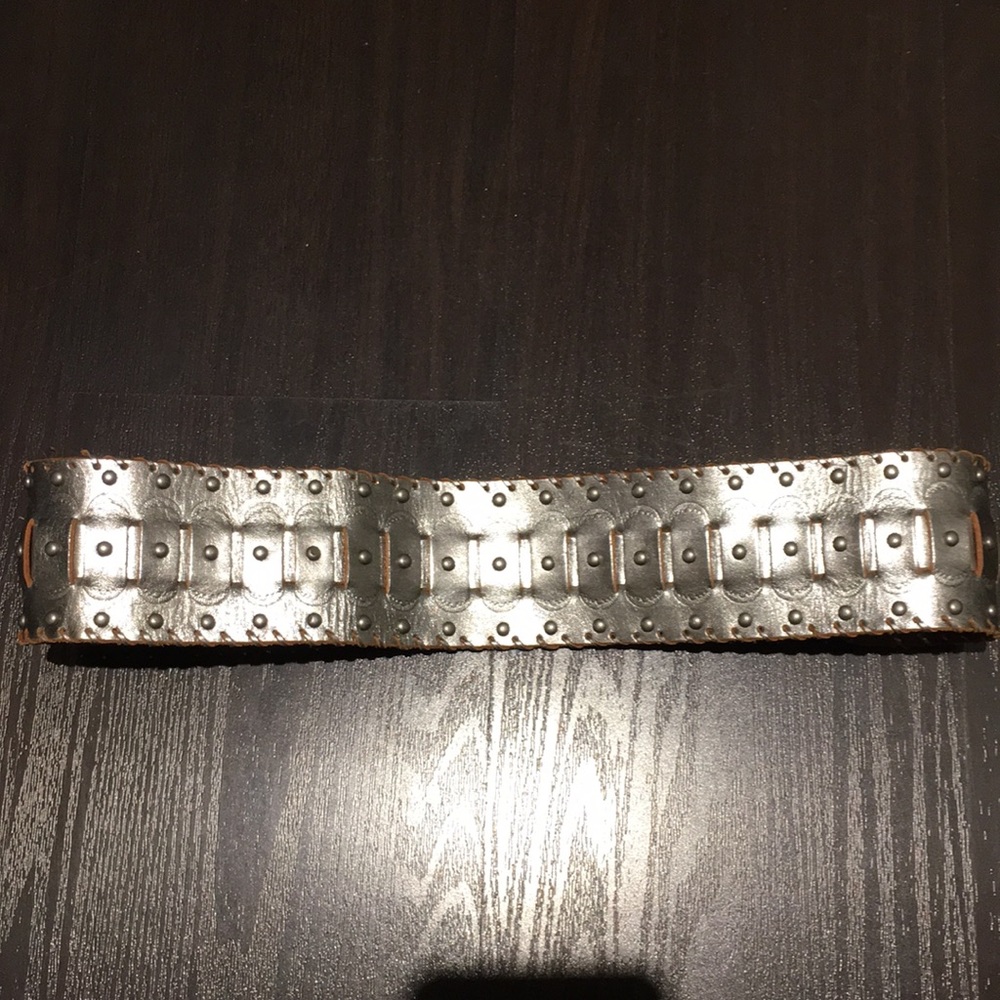 Gold Leather Fashion Belt